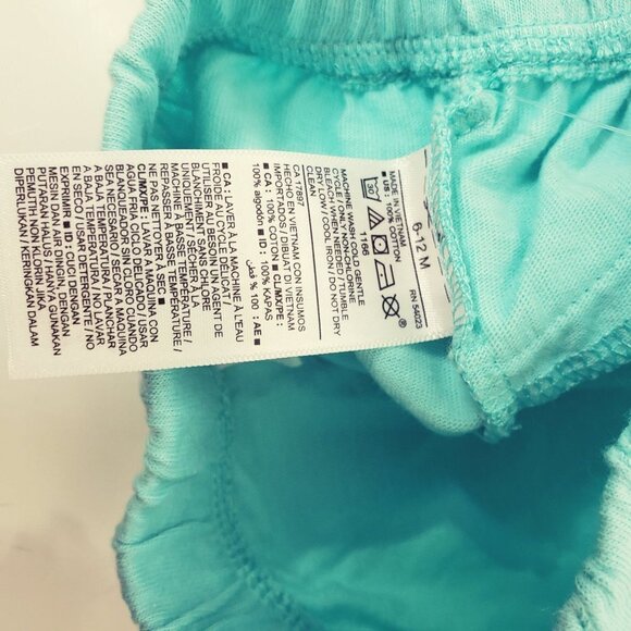 NEW Old Navy‎ Blue Aqua Pull On Shorts Infant Girl's Size 6-12 Months - Picture 5 of 7